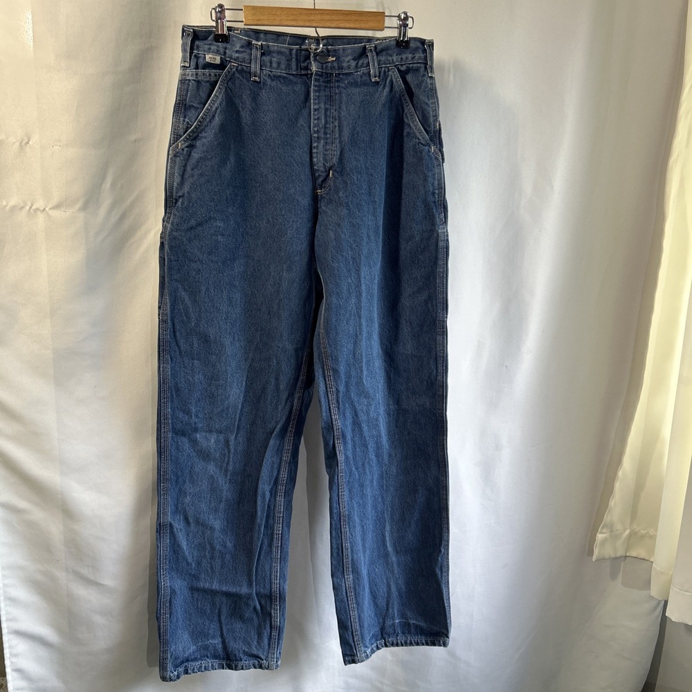 Carhartt FR Jeans Mens 32x34 Blue Relax Straight Flame Resistant Chore Carpenter